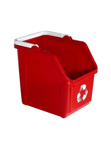 BAC A DECHETS MULTI RECYCLER 22L ROUGE