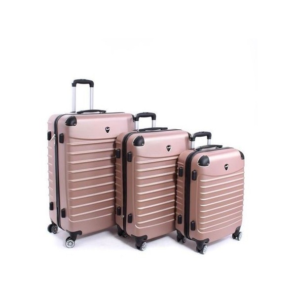 3 LOT VALISES EN POLYPROPYLENE