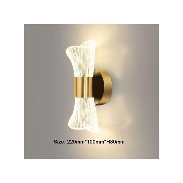 APPLIQUE MURALE DE LUXE EN ACRY-LIQUE DORE