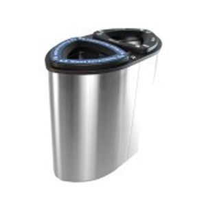 BAC A DECHETS BOKA DOUBLE 192L EN ACIER