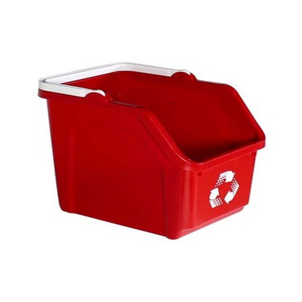 BAC A DECHETS MULTI RECYCLER 22L ROUGE