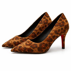 ESCARPINS FEMME EN DAIM- MOTIF LEOPARD