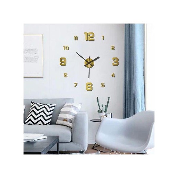 HORLOGE MURALE 3D DIY - 40CM – OR