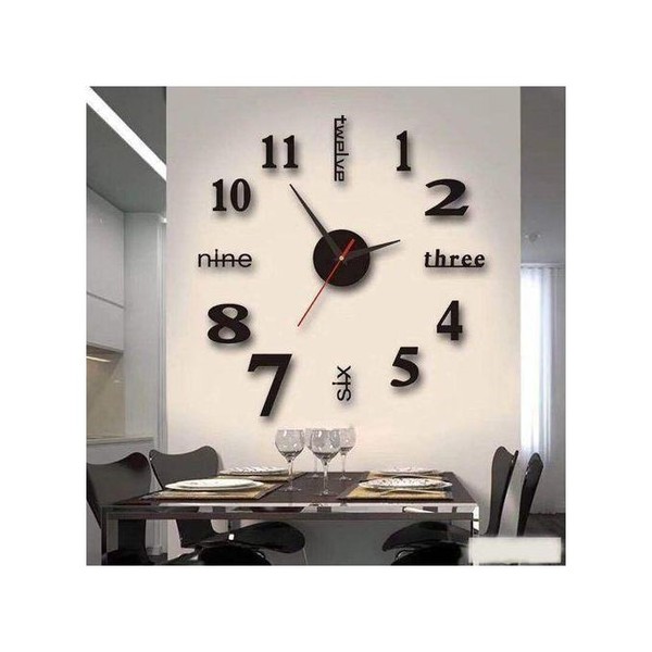 HORLOGE MURALE AUTOCOLLANTE DIY GRAND DESIGN