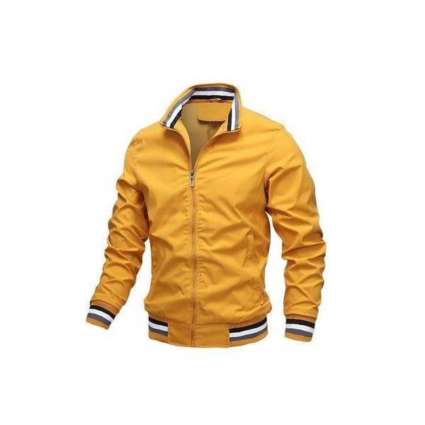 MANTEAU VENT LEGER CASUEL HOMME - JAUNE