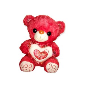 NOUNOURS EN PELUCHE ROUGE 30CM